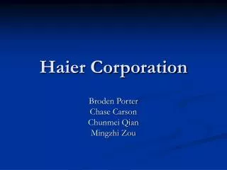 Haier Corporation