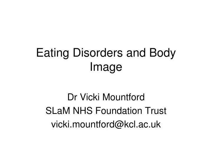 eating disorders and body image