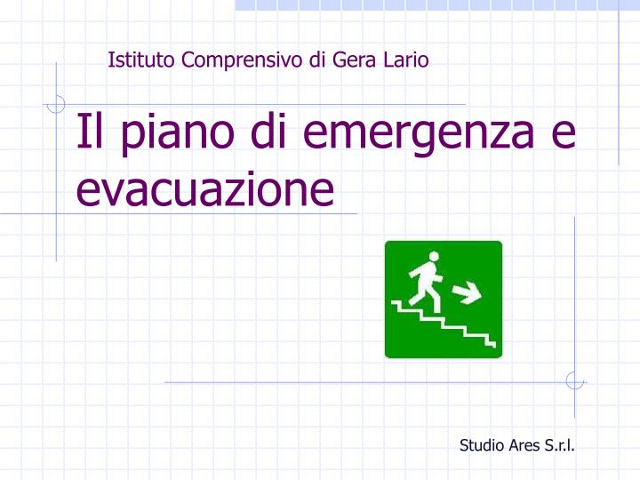 il piano di emergenza e evacuazione