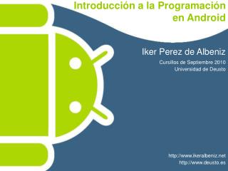 Introducción a la Programación en Android
