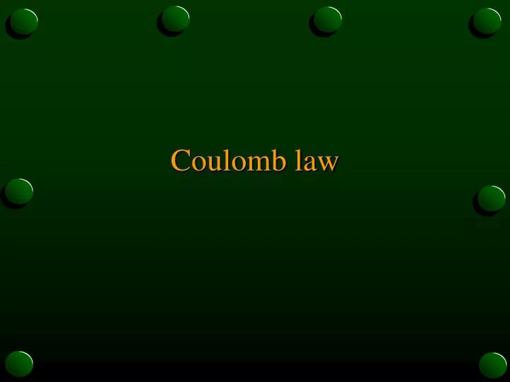 coulomb law