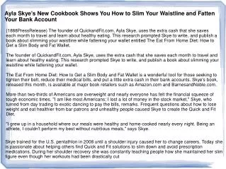 Ayla Skye's New Cookbook Shows You How to Slim Your Waistlin