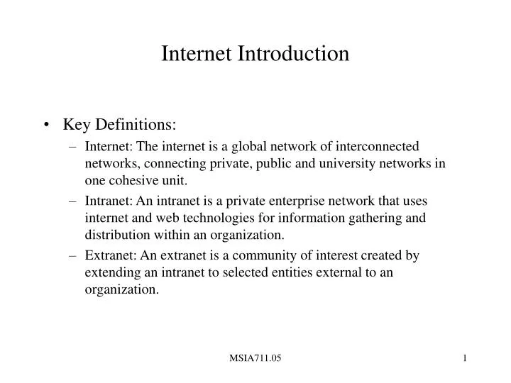 internet introduction