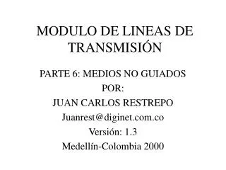 MODULO DE LINEAS DE TRANSMISIÓN