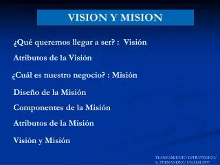 VISION Y MISION