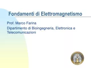 Fondamenti di Elettromagnetismo