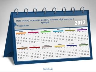 Calendar inspirational 2012