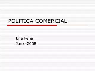 POLITICA COMERCIAL