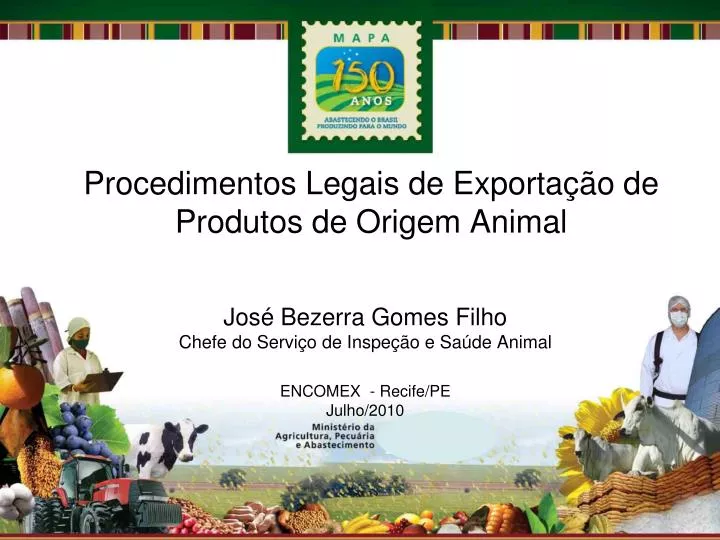 procedimentos legais de exporta o de produtos de origem animal