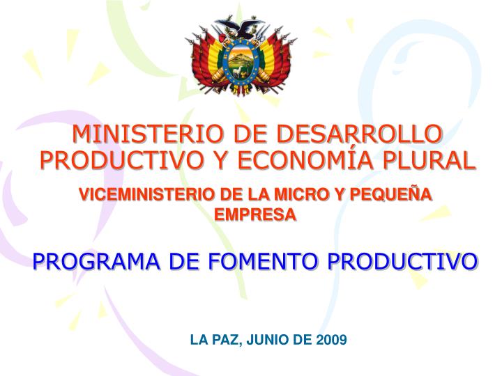 ministerio de desarrollo productivo y econom a plural