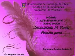 Universidad de Santiago de Chile Facultad de Humanidades Programa de Postítulo