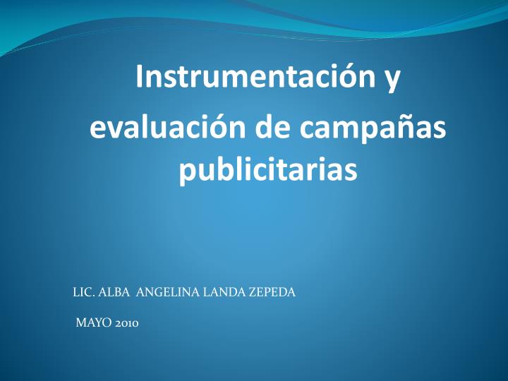 instrumentaci n y evaluaci n de campa as publicitarias