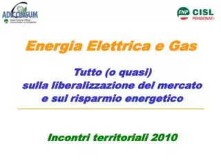 Energia Elettrica e Gas