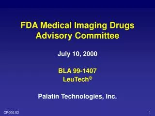 FDA Medical Imaging Drugs Advisory Committee