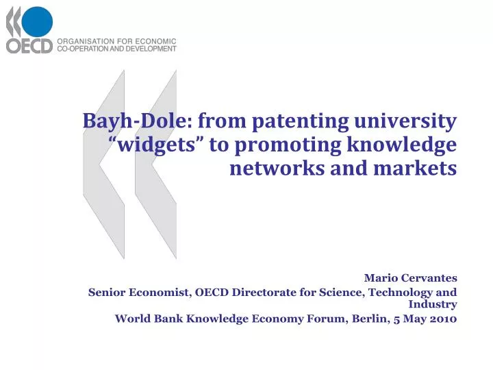 bayh dole from patenting university widgets to promoting knowledge networks and markets
