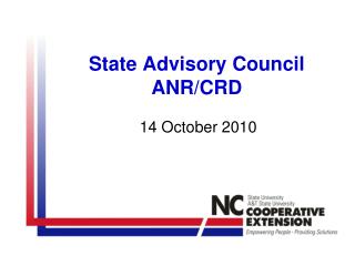 State Advisory Council ANR/CRD