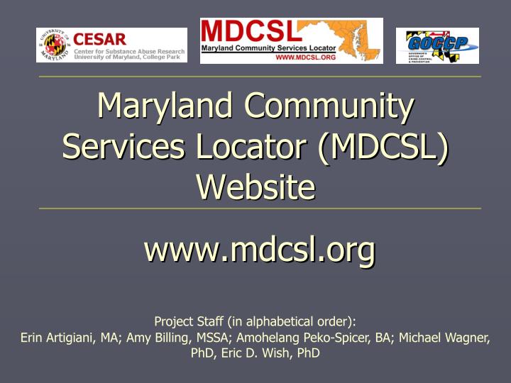 maryland community services locator mdcsl website