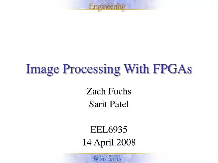 image processing with fpgas