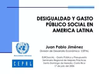 DESIGUALDAD Y GASTO PÚBLICO SOCIAL EN AMERICA LATINA