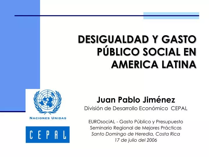 desigualdad y gasto p blico social en america latina