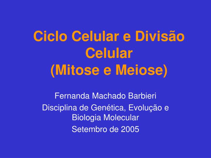 ciclo celular e divis o celular mitose e meiose