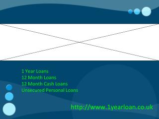 1 Year Loans- 12 Month Cash Loans- Unsecured Personal Loans