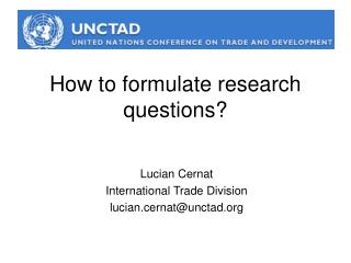How to formulate research questions?