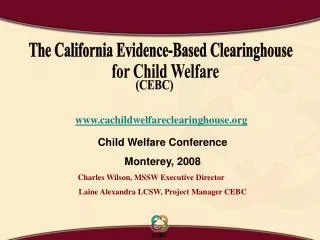 for Child Welfare