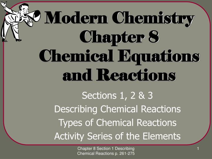 modern chemistry chapter 8 chemical equations and reactions