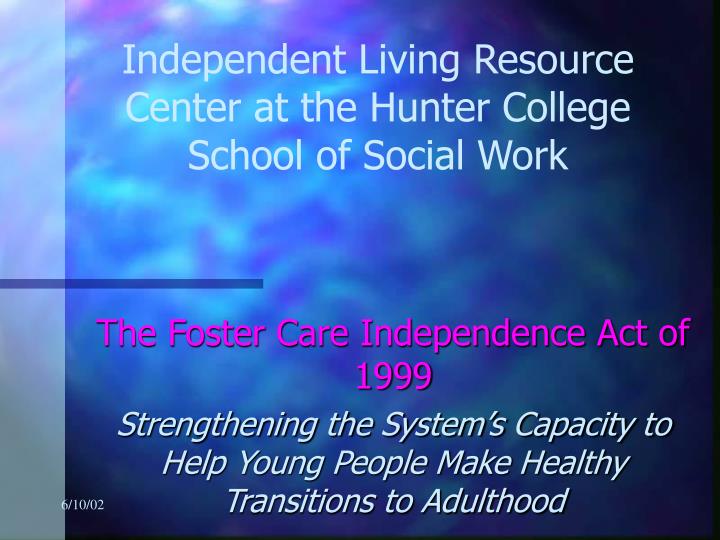 independent living resource center at the hunter college school of social work