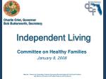 Independent Living - slide 1