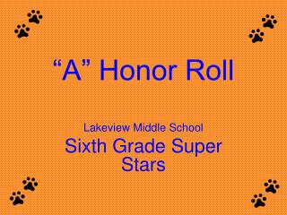 “A” Honor Roll