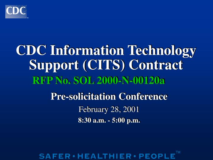 cdc information technology support cits contract