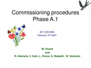 Commissioning procedures Phase A.1