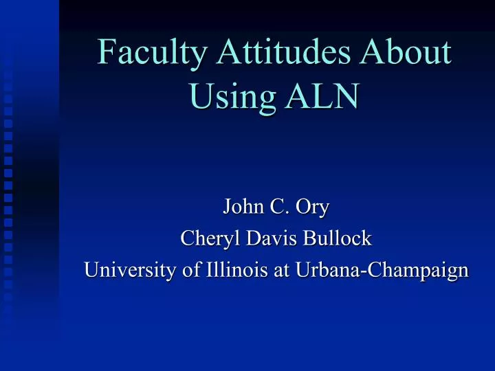 faculty attitudes about using aln