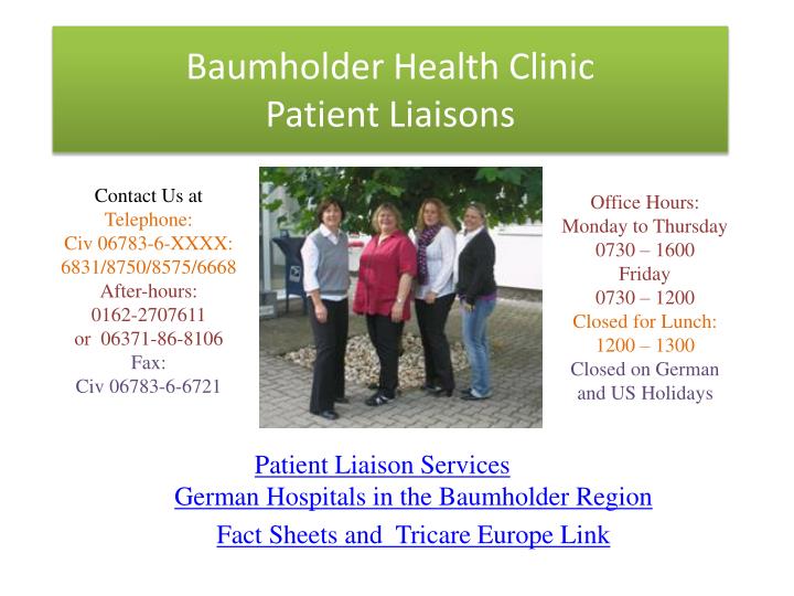 baumholder health clinic patient liaisons