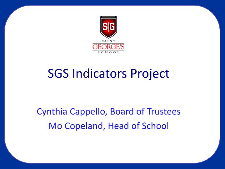 sgs indicators project