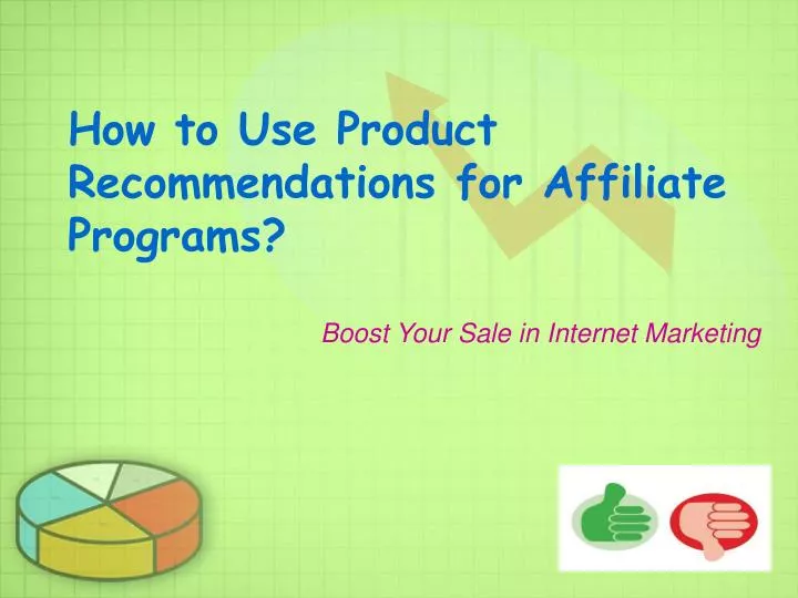 how to use product recommendations for affiliate programs