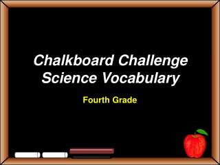 Chalkboard Challenge Science Vocabulary