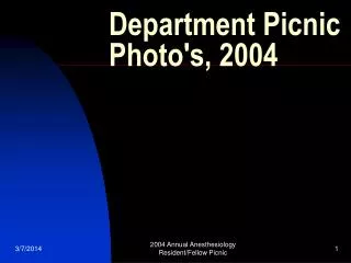 Department Picnic Photo's, 2004