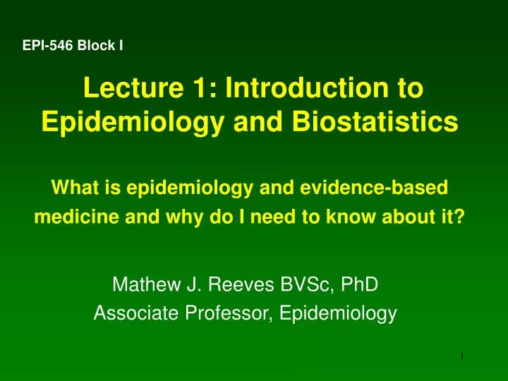 mathew j reeves bvsc phd associate professor epidemiology