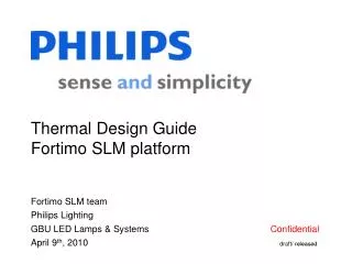 Thermal Design Guide Fortimo SLM platform