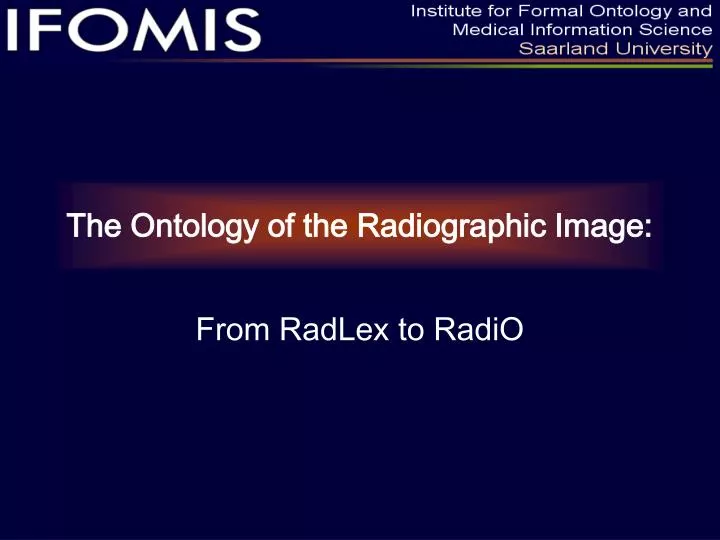 the ontology of the radiographic image