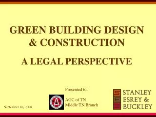 GREEN BUILDING DESIGN &amp; CONSTRUCTION