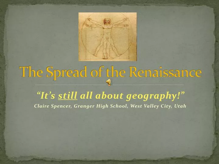 the spread of the renaissance