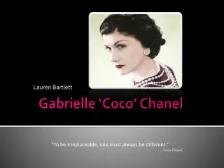 Gabrielle ‘Coco’ C hanel