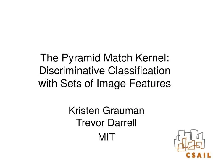 the pyramid match kernel discriminative classification with sets of image features