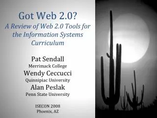 Got Web 2.0? A Review of Web 2.0 Tools for the Information Systems Curriculum