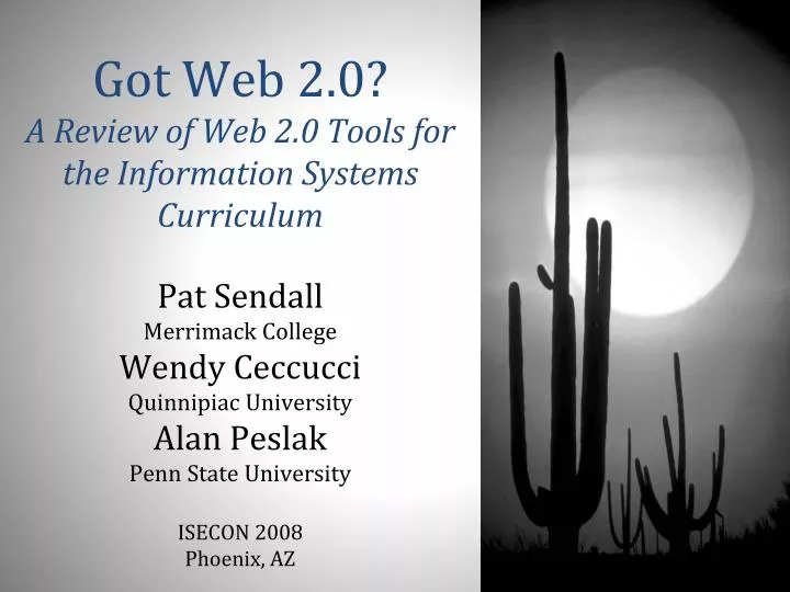 got web 2 0 a review of web 2 0 tools for the information systems curriculum