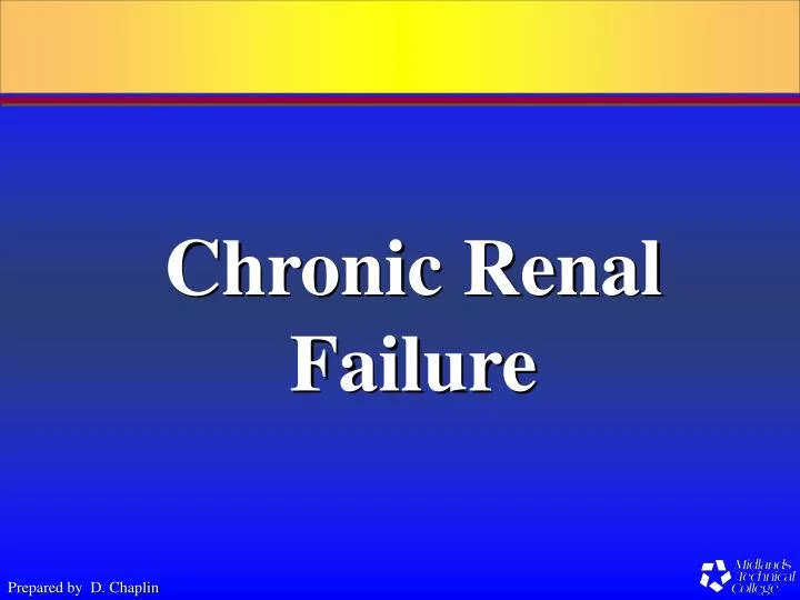 chronic renal failure